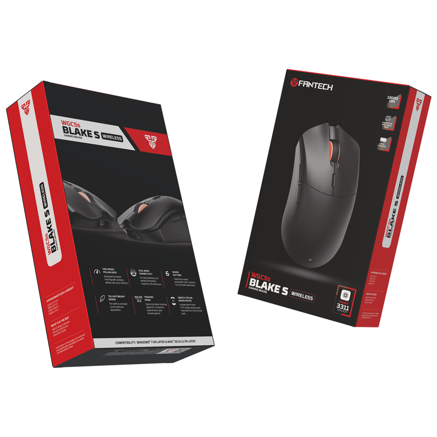 Wireless Mouse Gaming Rechargeable WGC5S PIXART 3311 - Fantech Indonesia