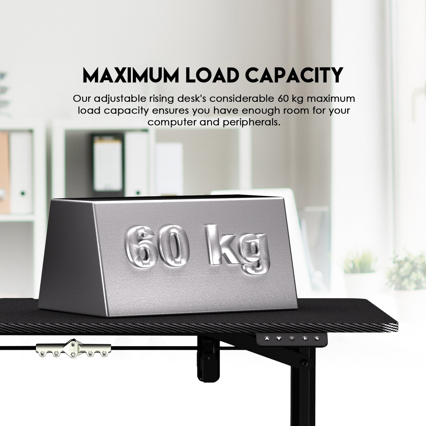 Fantech Meja Elektrik Adjustable Standing Desk Electric Work Station (110 x 60 cm) - WS311