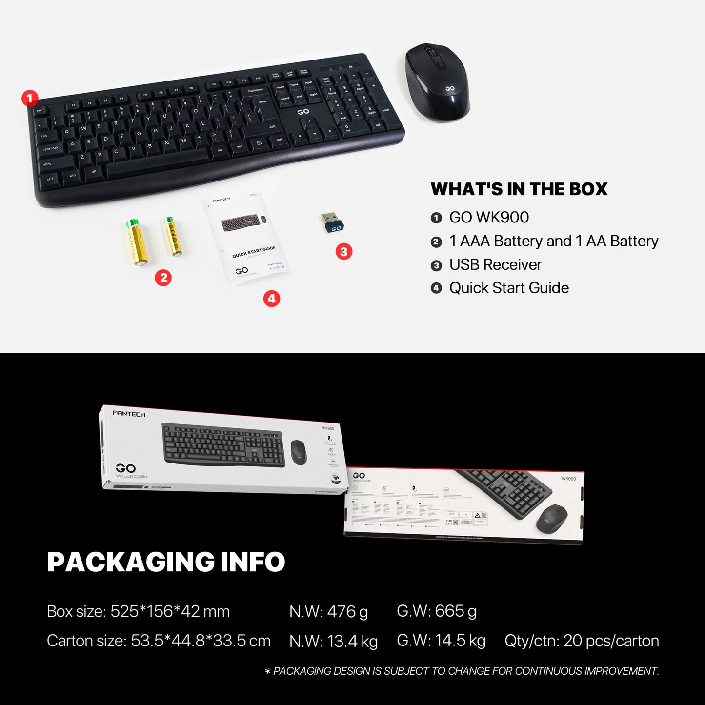 FANTECH GO WK900 OFFICE COMBO