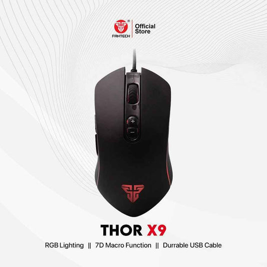 BUNDLING Mouse Gaming Macro X9 THOR & Mousepad MP64
