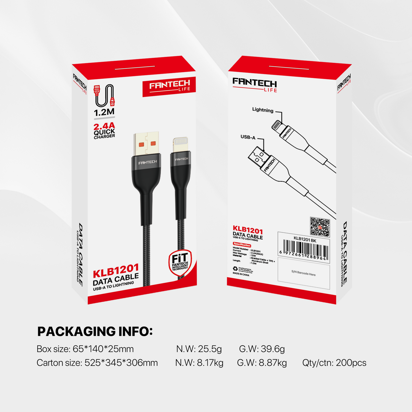 Kabel Charger Fantech KLB1201 1.2M