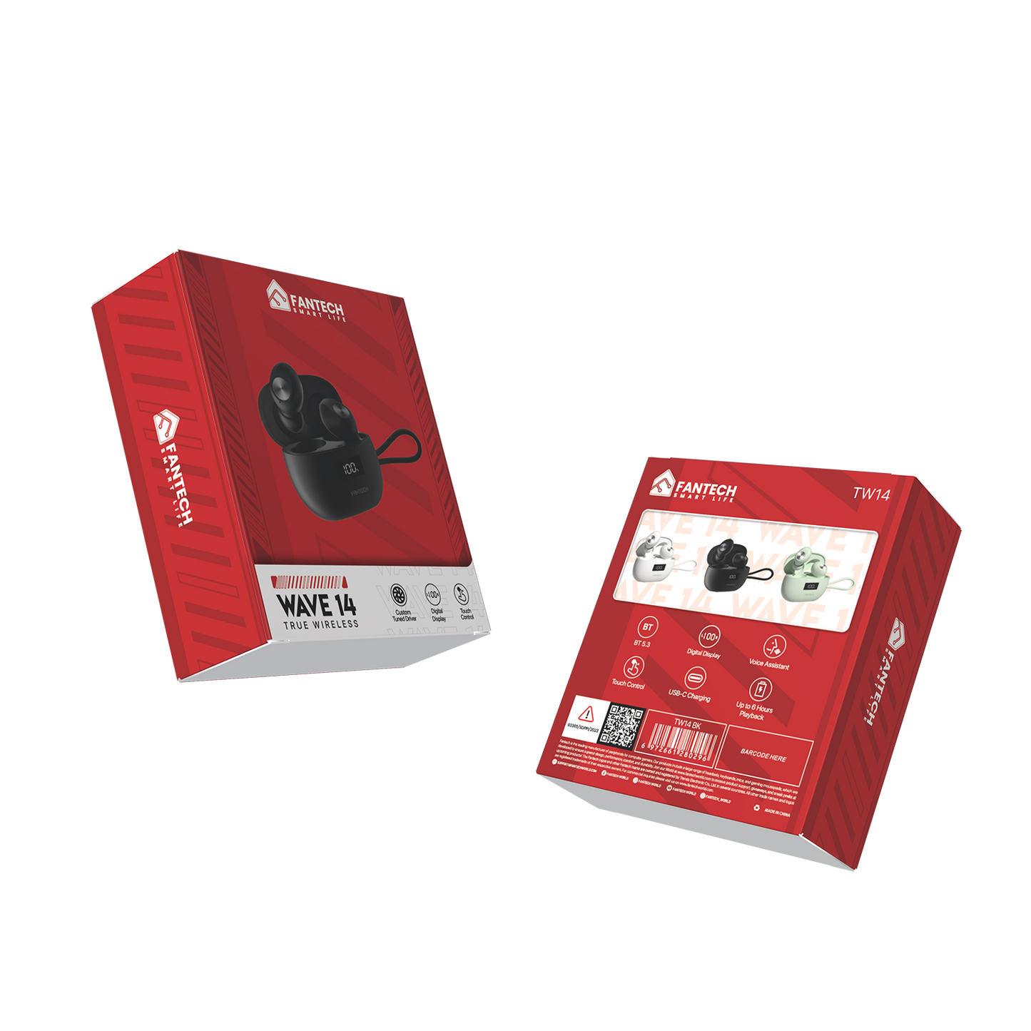 Fantech Life Earphone Bluetooth 5.3 Earbuds Wave 14 True Wireless TWS TW14 - Fantech Indonesia