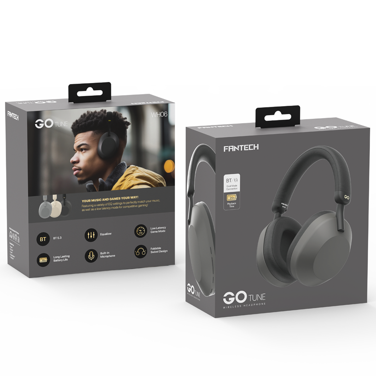 Fantech Headphone Bluetooth Dual Mode Headset Wireless GO Tune WH06 - Fantech Indonesia