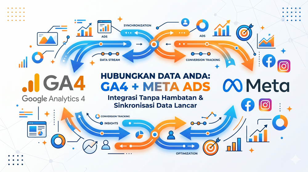 Desain Banner Artikel: "Cara Mengoptimalkan GA4 untuk Melacak Konversi Meta Ads Secara Akurat"