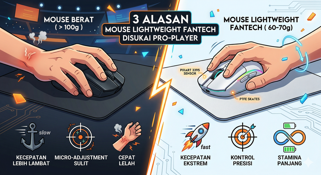 Alasan Mengapa Mouse Lightweight Fantech Lebih Disukai Pro-Player Daripada Mouse Berat