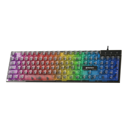 Fantech SHIKARI K515 Keycaps Transparan Keyboard Gaming RGB Membrane - Fantech Indonesia