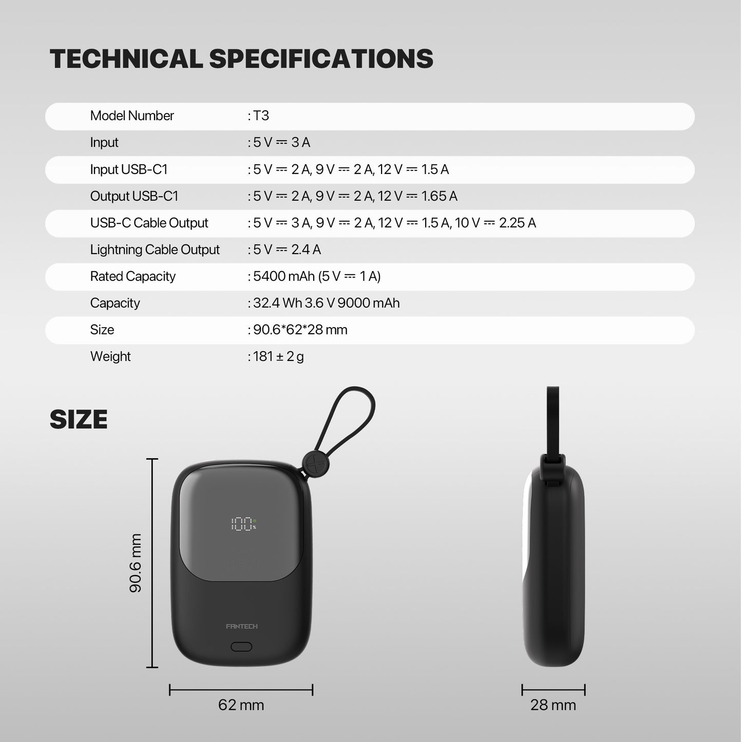 FANTECH POWER PACK T3 POWERBANK