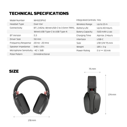 FANTECH STUDIO PRO WHG03PV2 WIRELESS HEADSET