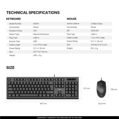 FANTECH GO KM101 OFFICE COMBO