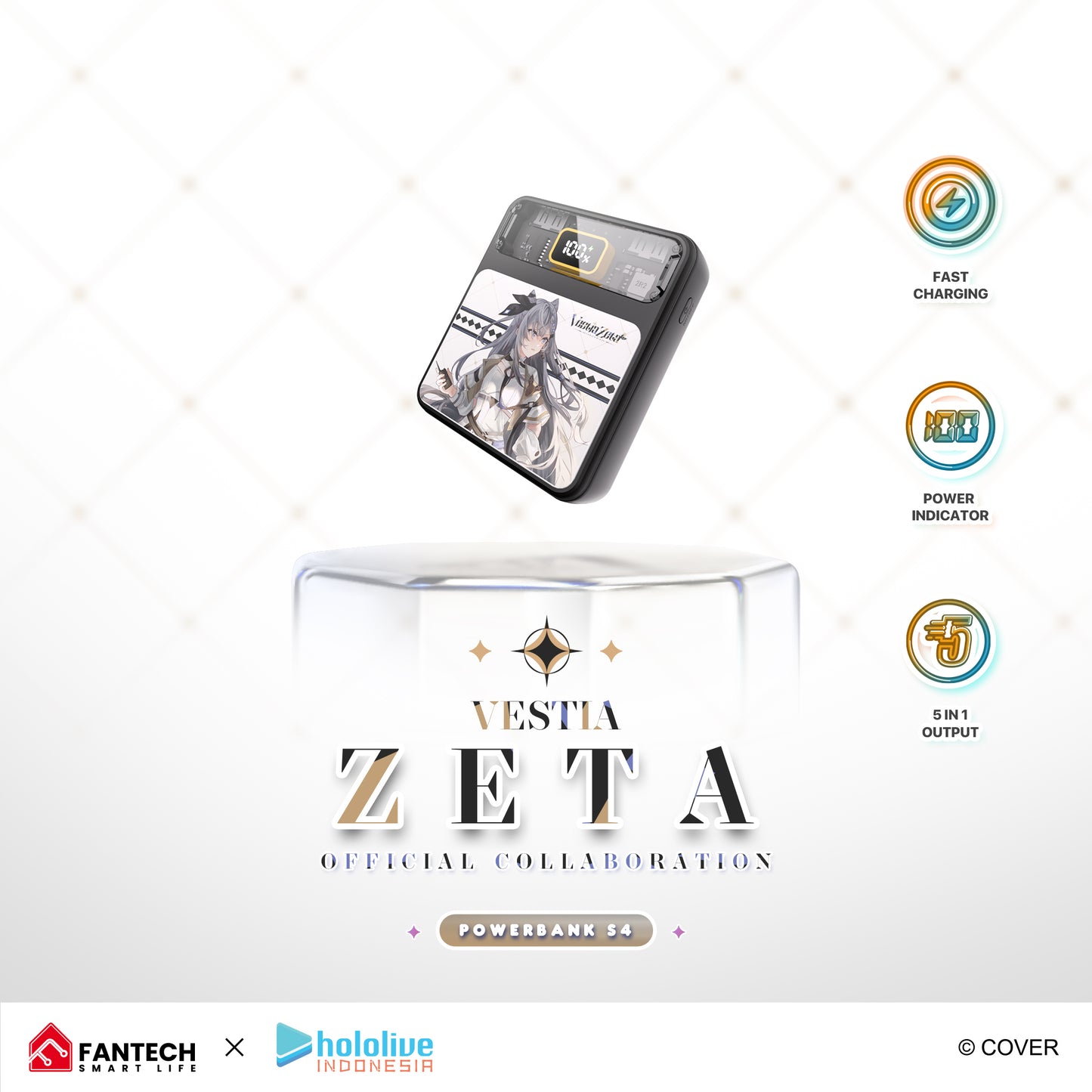 Fantech x Vestia Zeta Hololive Exclusive Limited Edition PowerBank S4