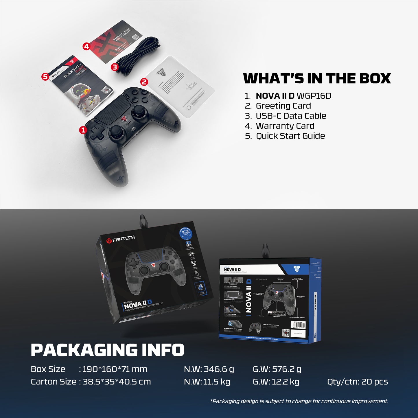 FANTECH NOVA II D WGP16D GAMEPAD