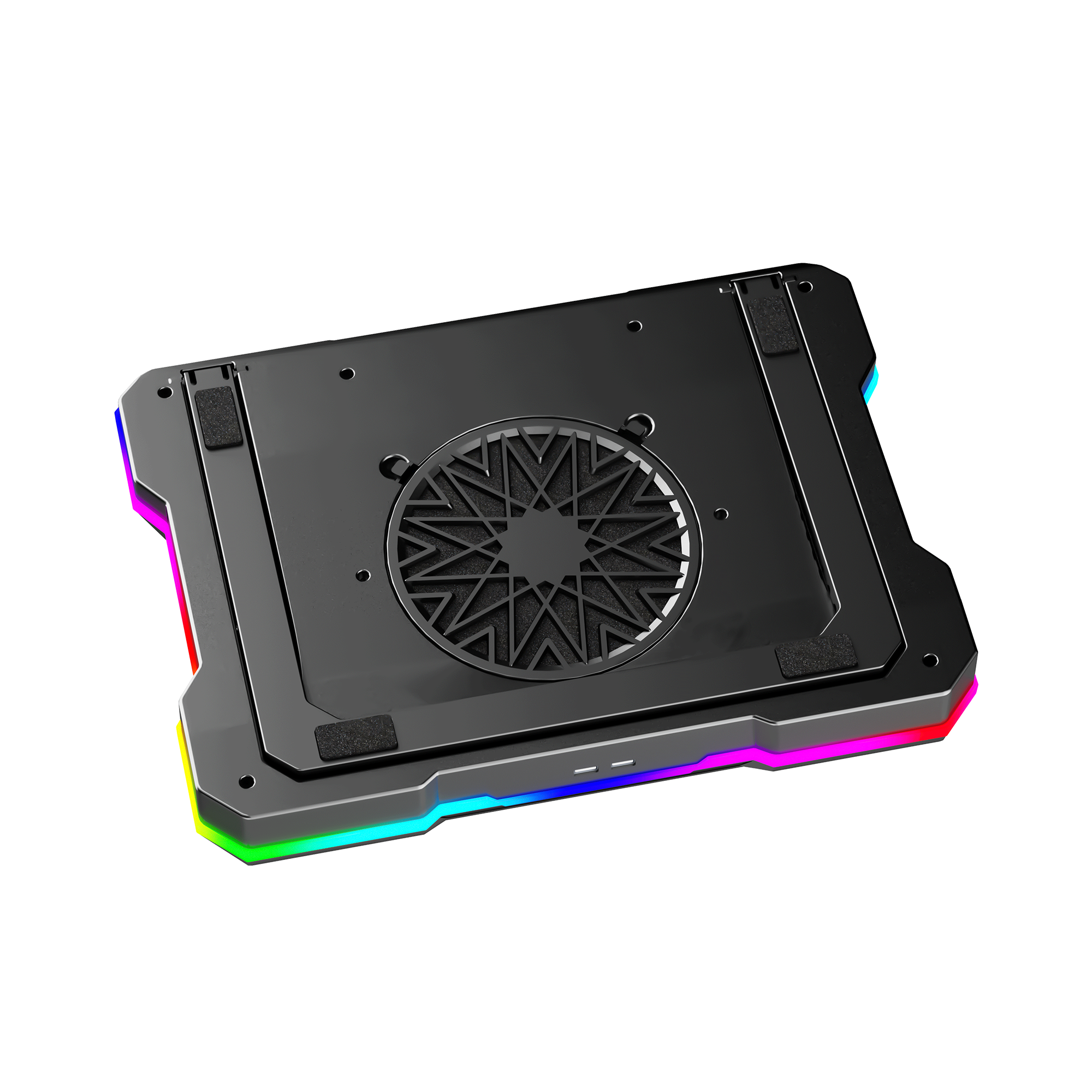 Fantech Cooling Pad RGB NC22 Notebook Cooler with Phone Holder Adjustable Fan Speed up to 14kg 19 inch laptop gaming
