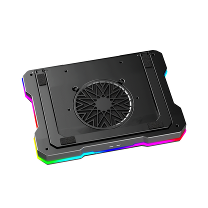 Fantech Cooling Pad RGB NC22 Notebook Cooler with Phone Holder Adjustable Fan Speed up to 14kg 19 inch laptop gaming - Fantech Indonesia