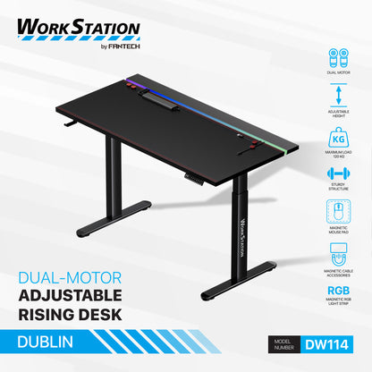 Fantech Dublin DW114 Electric Adjustable Desk Black