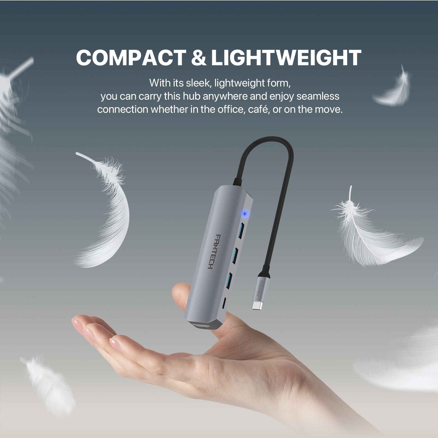 FANTECH HC052 Converter USB Hub Type C 5 in 1