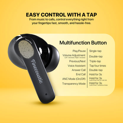 FINECOUSTIC GROOVE FT20 TRUE WIRELESS BLACK