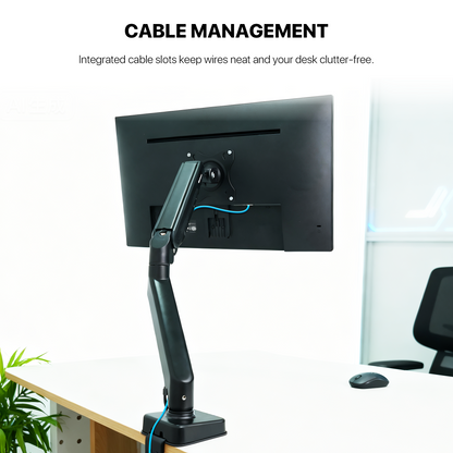 WORK STATION PRO MOUNT SINGLE ARM MBS1 MONITOR BRACKET BLACK