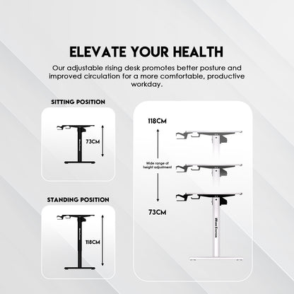 Fantech Meja Elektrik Adjustable Standing Desk Electric Work Station (110 x 60 cm) - WS311