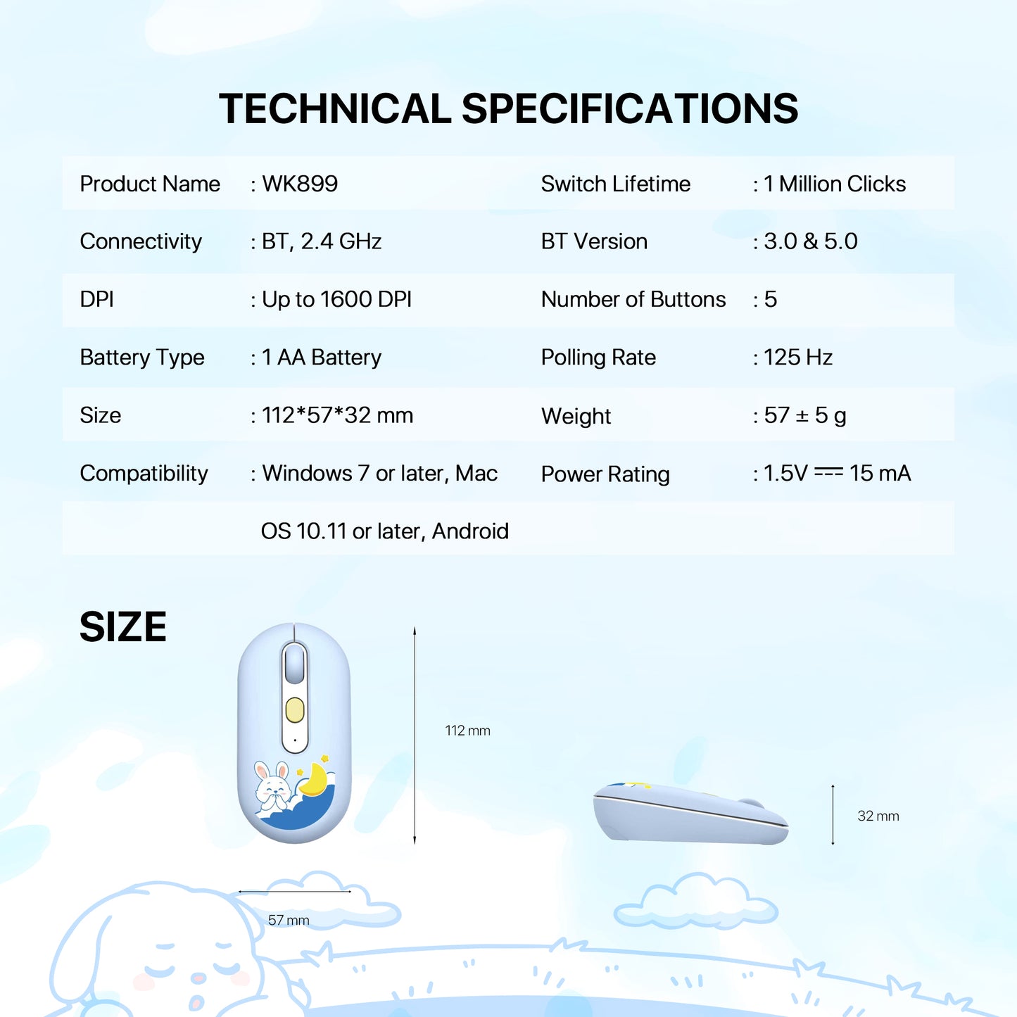 GO MOCHI101 WK899 Keyboard Mouse Kantor