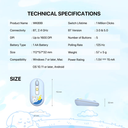 GO MOCHI101 WK899 Keyboard Mouse Kantor