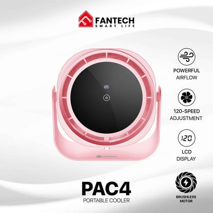 Fantech Kipas Portable Cooler PAC4 Multi Function with Touch Button LCD Display Brushless Motor 120 speed