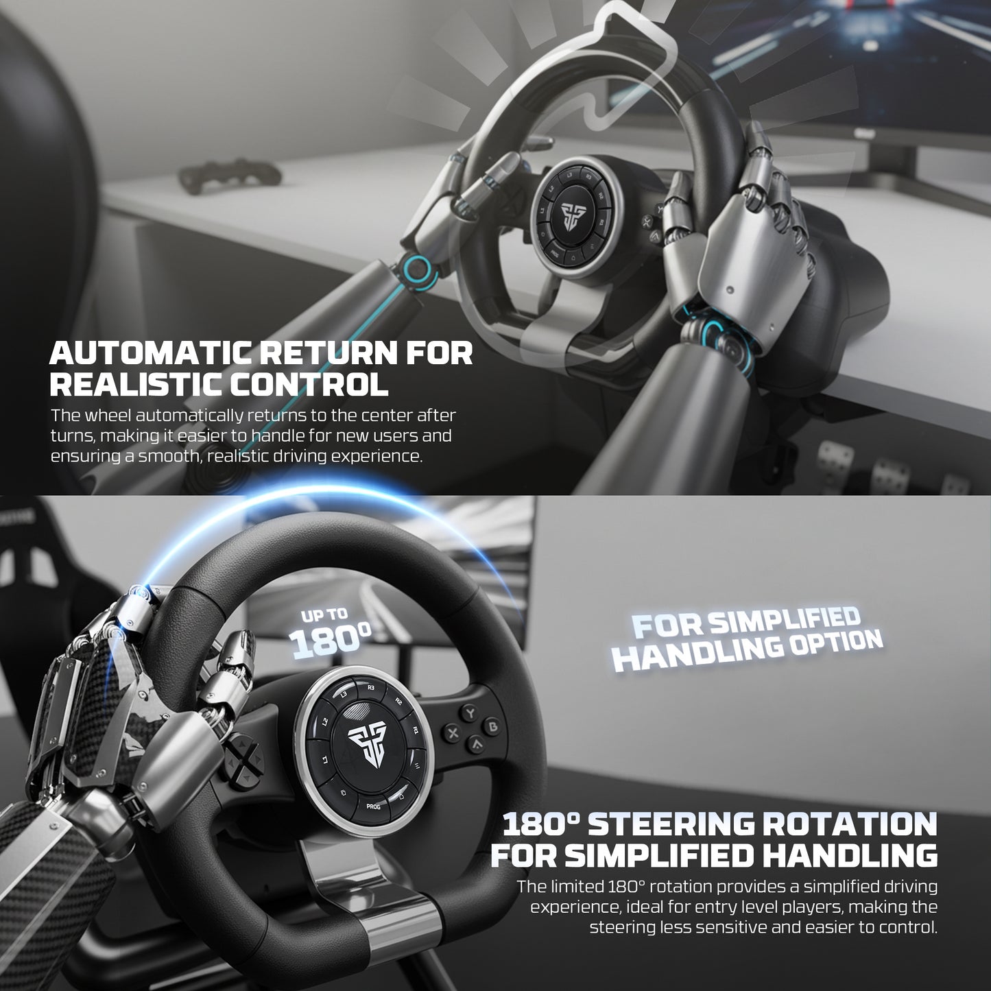 FANTECH R2 STEERING WHEEL BLACK