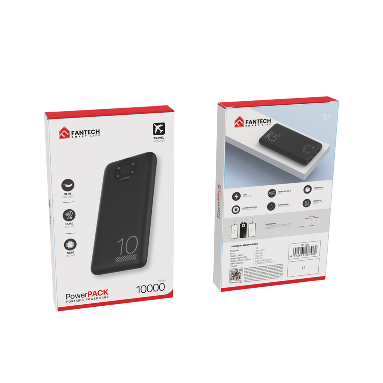 Fantech Power Bank S1 10000 mAh Slim Mini Type C - Fantech Indonesia