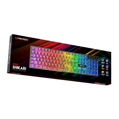 Fantech SHIKARI K515 Keycaps Transparan Keyboard Gaming RGB Membrane - Fantech Indonesia