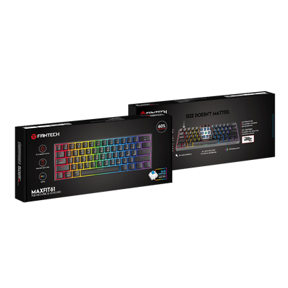 Fantech MAXFIT61 MK857 60% Keyboard Gaming Mechanical Hitam - Fantech Indonesia