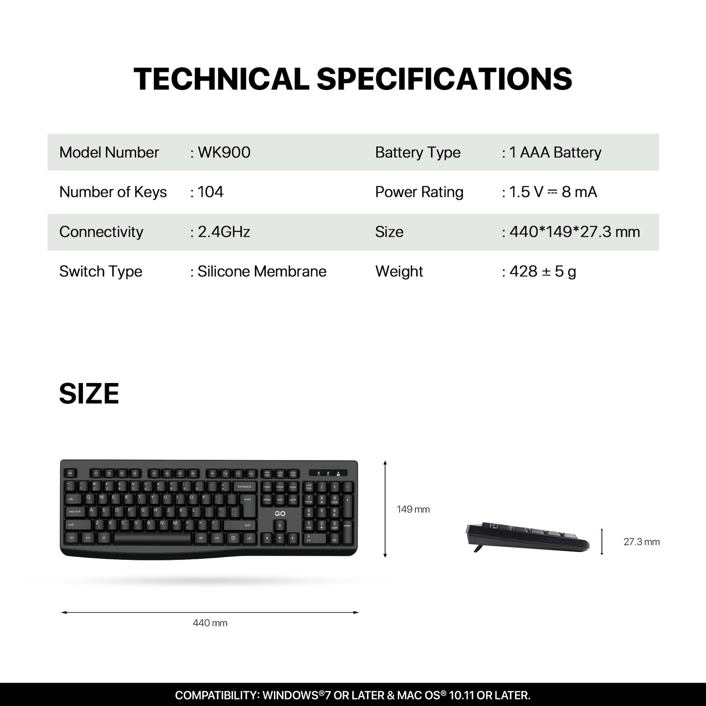 FANTECH GO WK900 OFFICE COMBO