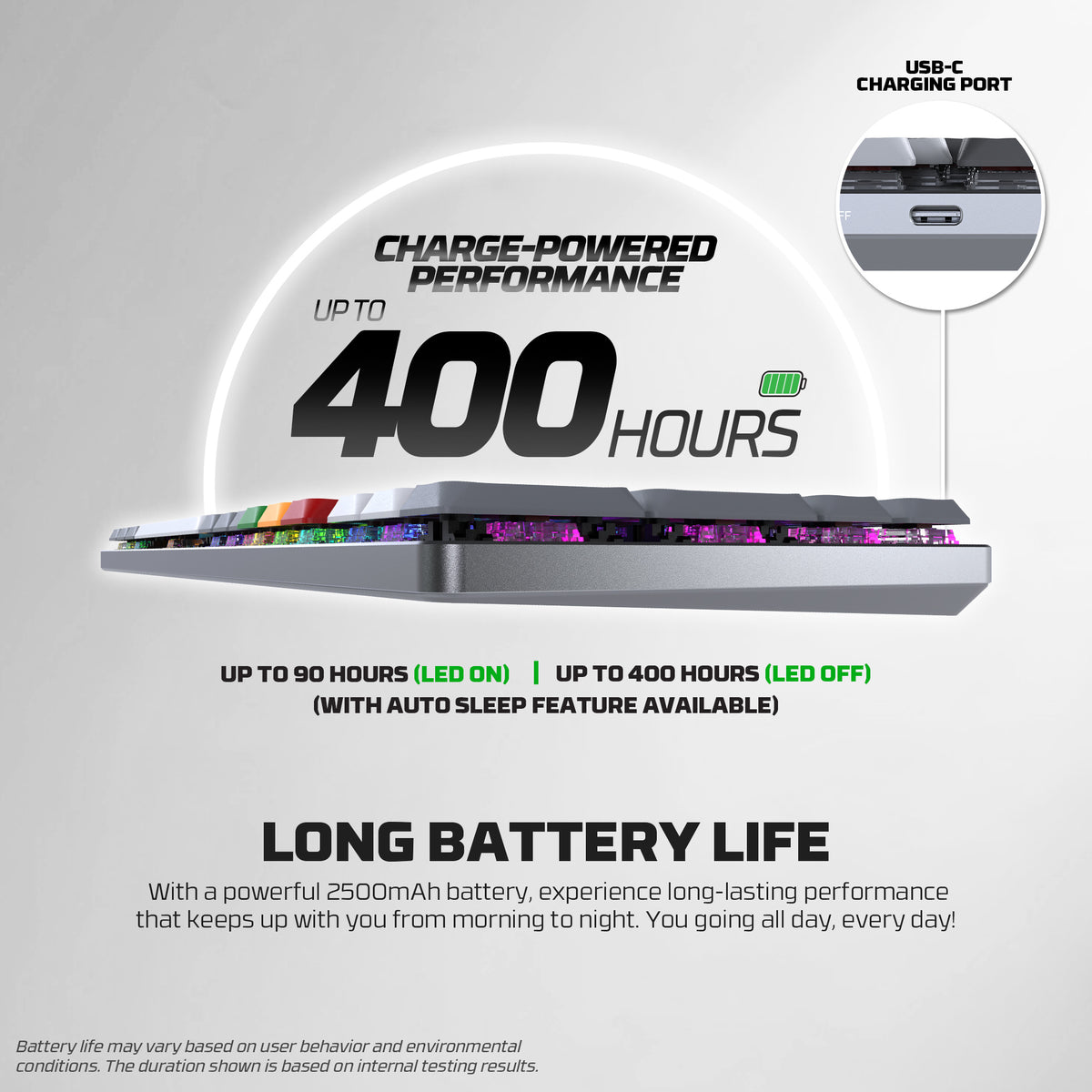 Fantech SUPER MAXFIT AIR Tri Connections Wireless Bluetooth Low Profile Keyboard Mechanical Gaming