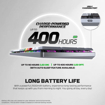 Fantech SUPER MAXFIT AIR Tri Connections Wireless Bluetooth Low Profile Keyboard Mechanical Gaming