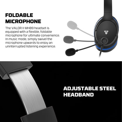 Fantech VALOR II MH89 Headset Gaming PC kabel 3.5mm TRRS Jack Headphone Multi Platform