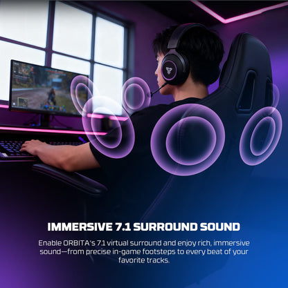 Fantech Orbita WHG07 Wireless Gaming Headset Quad Mode 7.1 Surround