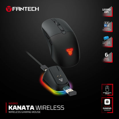 Fantech KANATA Wireless WG9RD Mouse Gaming Macro Huano Switch 12000 DPI
