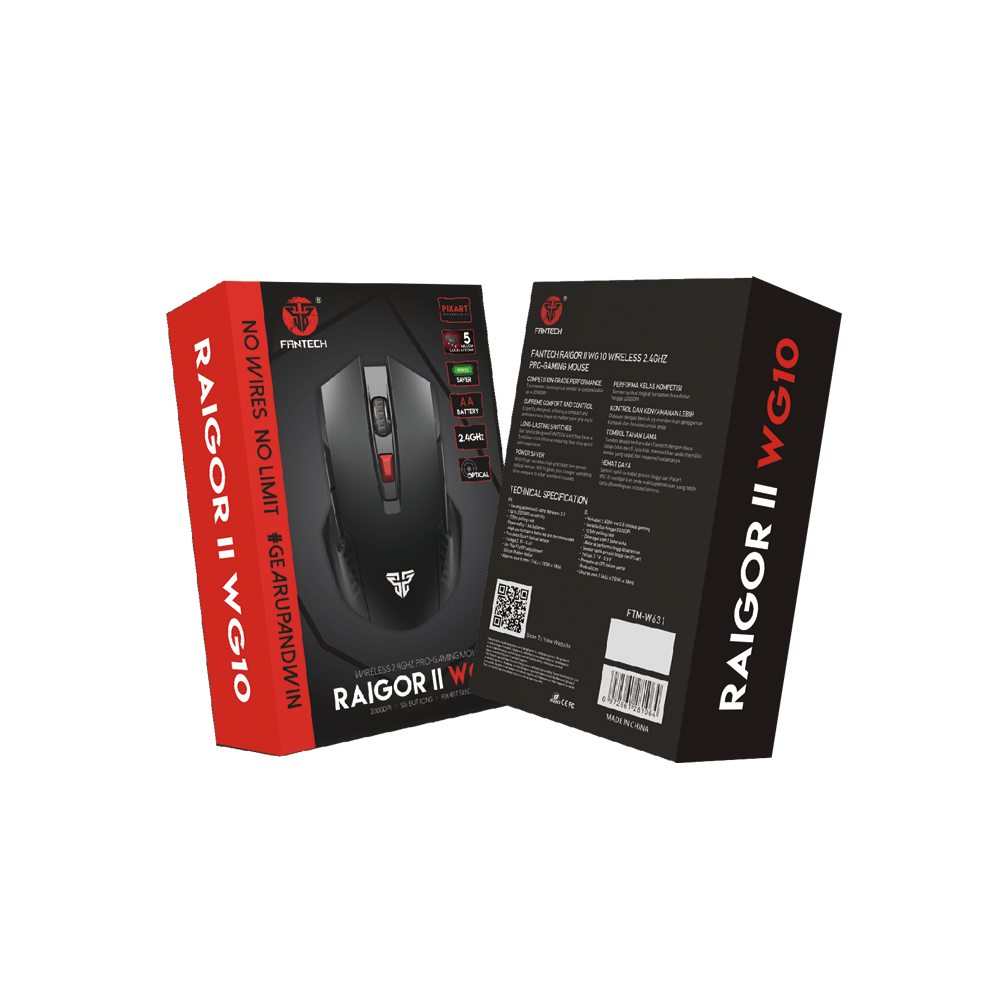 Fantech RAIGOR II WG10 Mouse Wireless Gaming - Fantech Indonesia