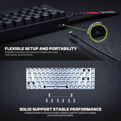 FANTECH MK811 ATOM HE68 MAGNETIC SWITCH KEYBOARD SUPPORTS WIRED 8K POLLING RATE