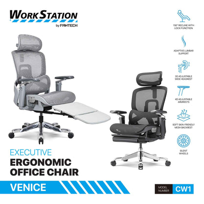 FANTECH OFFICE CHAIR CW1 KURSI KANTOR ERGONOMIS KURSI KERJA DENGAN LUMBAR SUPPORT