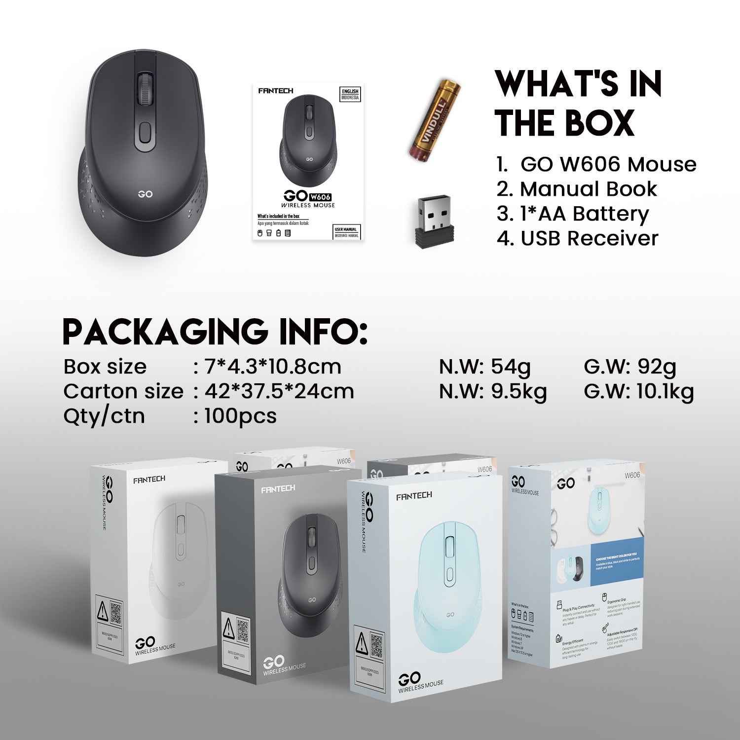 FANTECH GO W606 OFFICE MOUSE