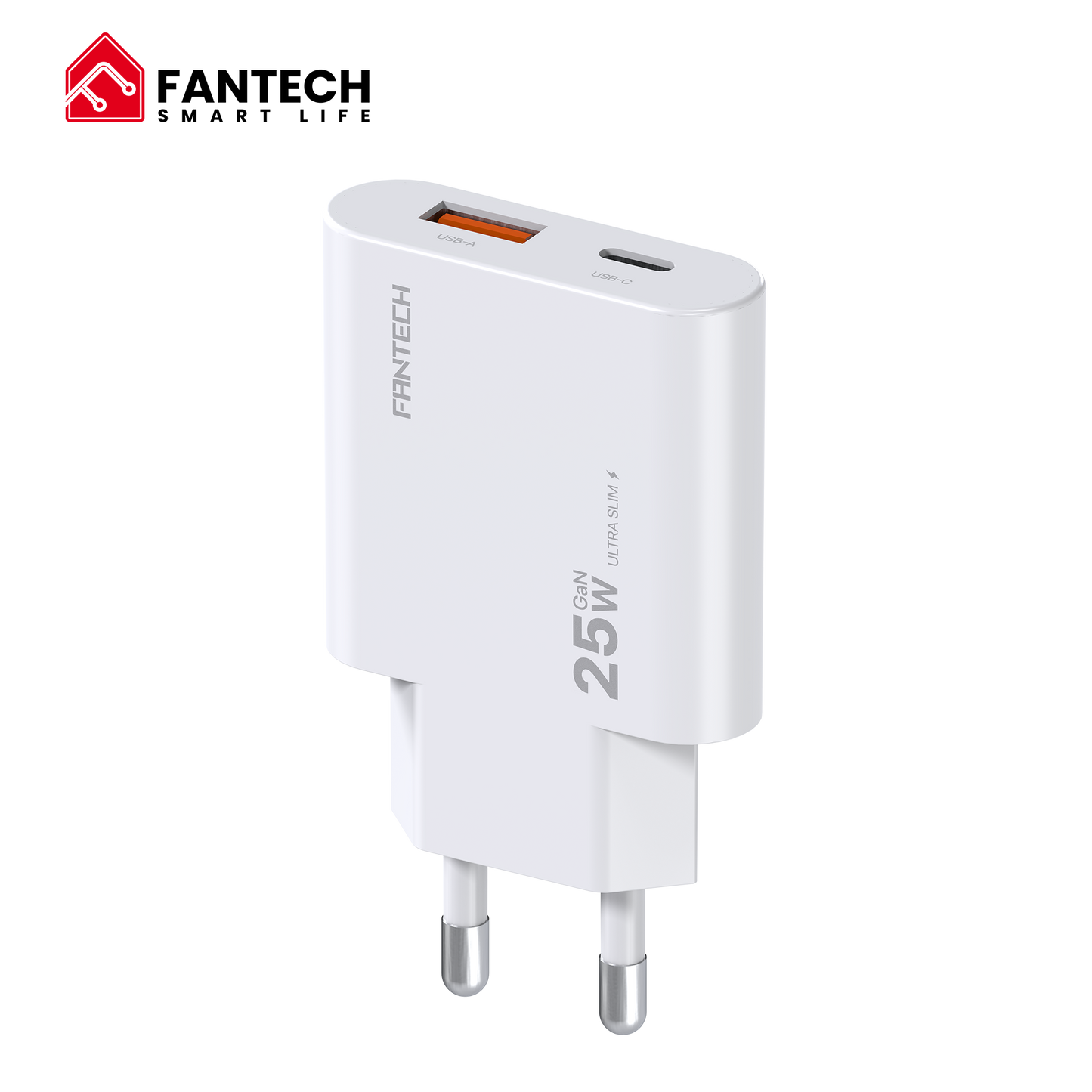Fantech PowerPLUS PPS251 25W 2-Ports GaN Charger (PD+QC)