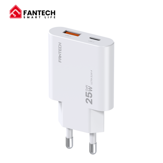 Fantech PowerPLUS PPS251 25W 2-Ports GaN Charger (PD+QC)