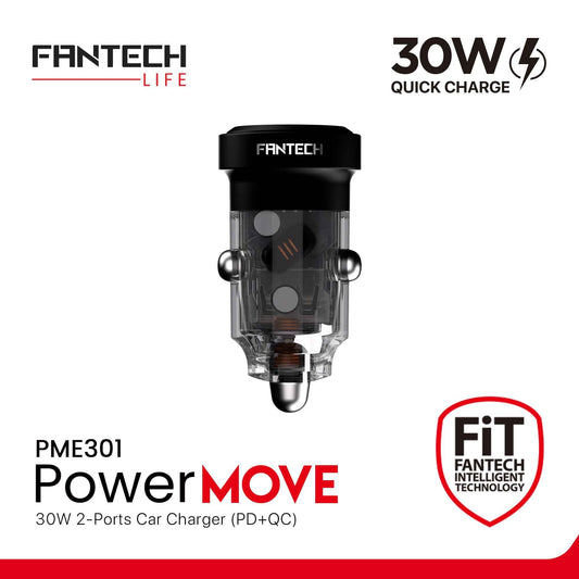 Fantech Life Car Charger Mobil USB + Type C PME301 Fast Charging