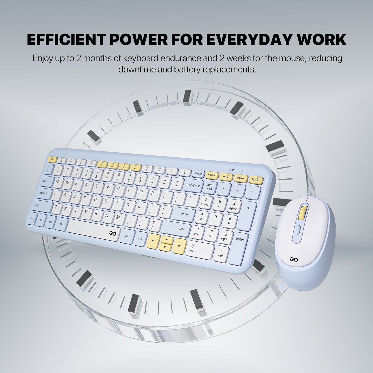 Fantech GO WK901 Combo Keyboard Mouse Wireless Ultra-Thin Silent