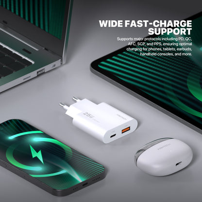 Fantech PowerPLUS PPS251 25W 2-Ports GaN Charger (PD+QC)