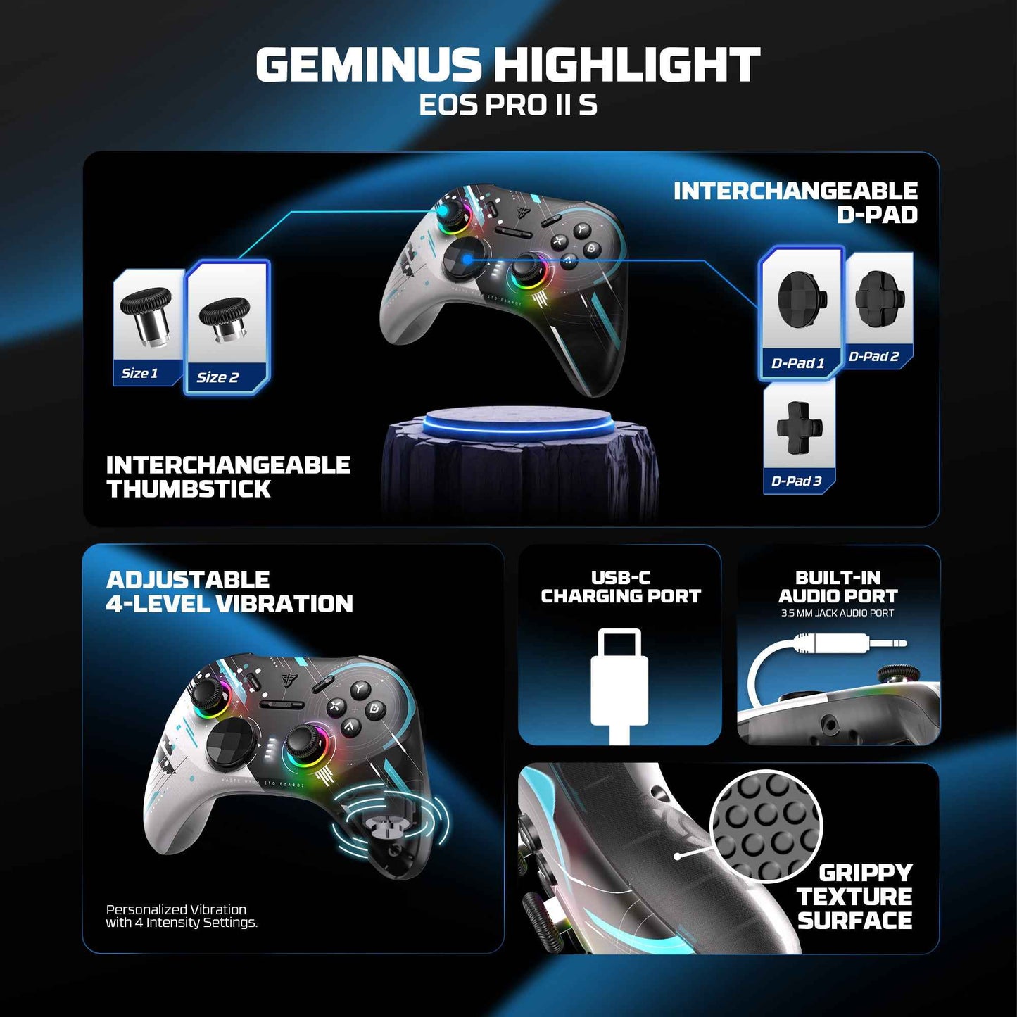 WGP15V2S Geminus Bluetooth Gamepad