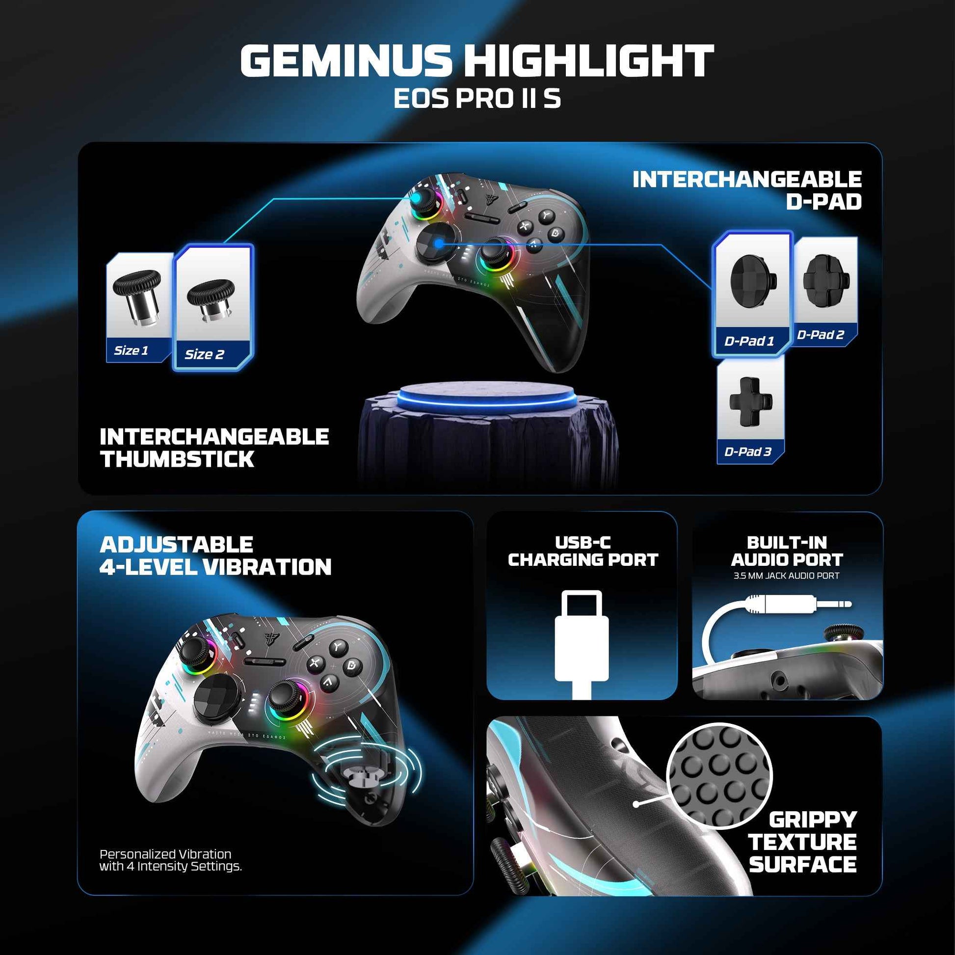 WGP15V2S Geminus Bluetooth Gamepad