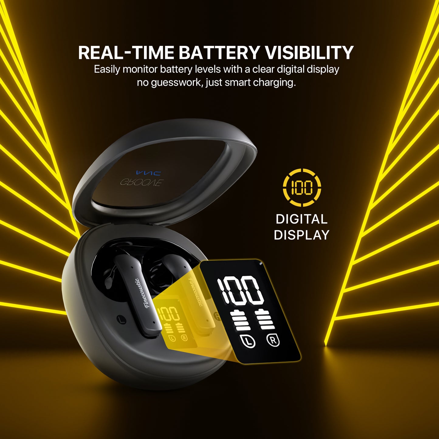 FINECOUSTIC GROOVE FT20 TRUE WIRELESS BLACK