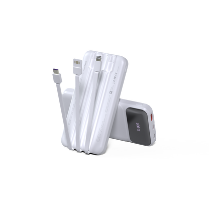 Fantech Powerbank Pesawat 22.5W 10000 mAh Fast Charging Mini LCD with Kabel Data Type C USB Lightning - PowerPack T2 - Fantech Indonesia