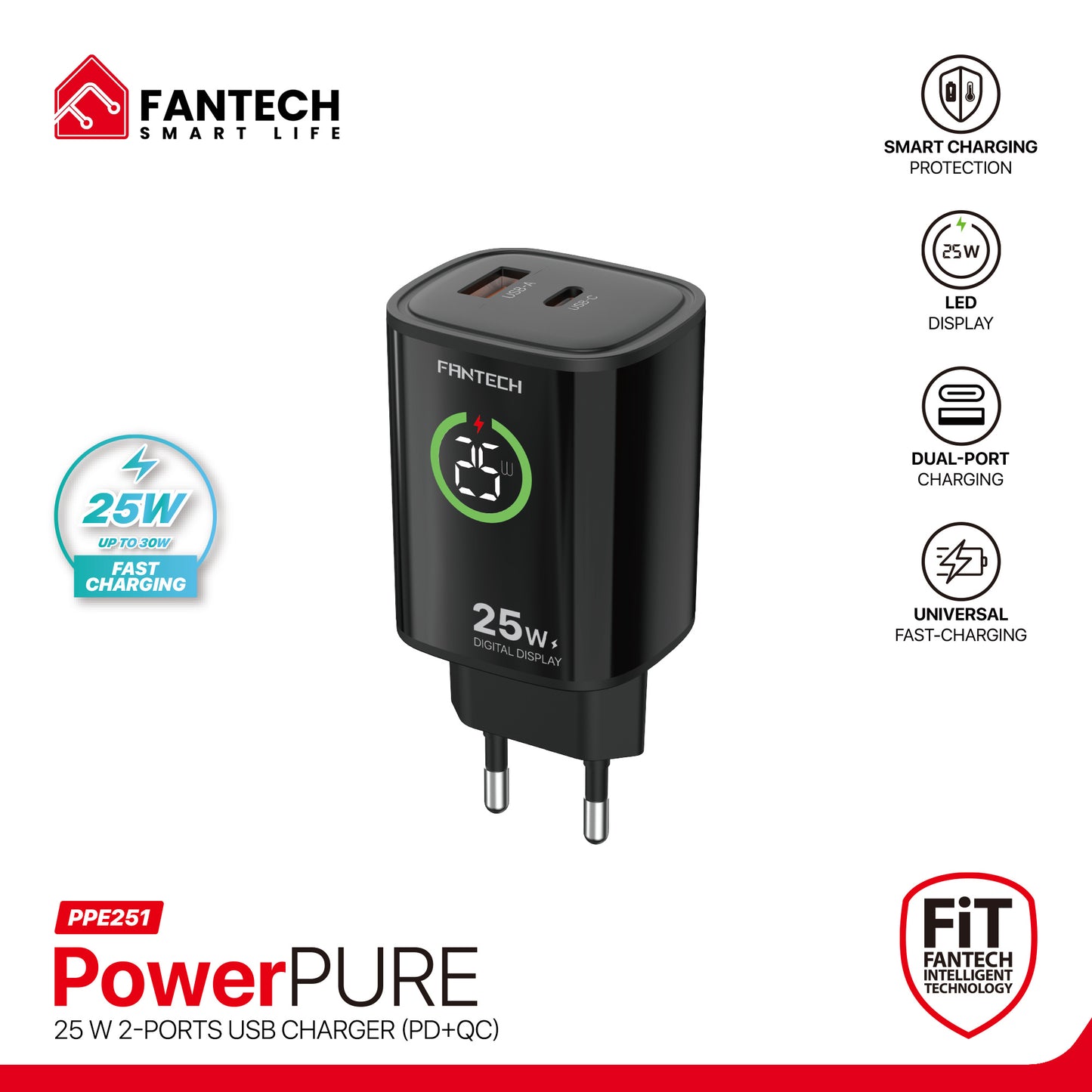FANTECH POWER PURE 25 WATT PPE251 CHARGER