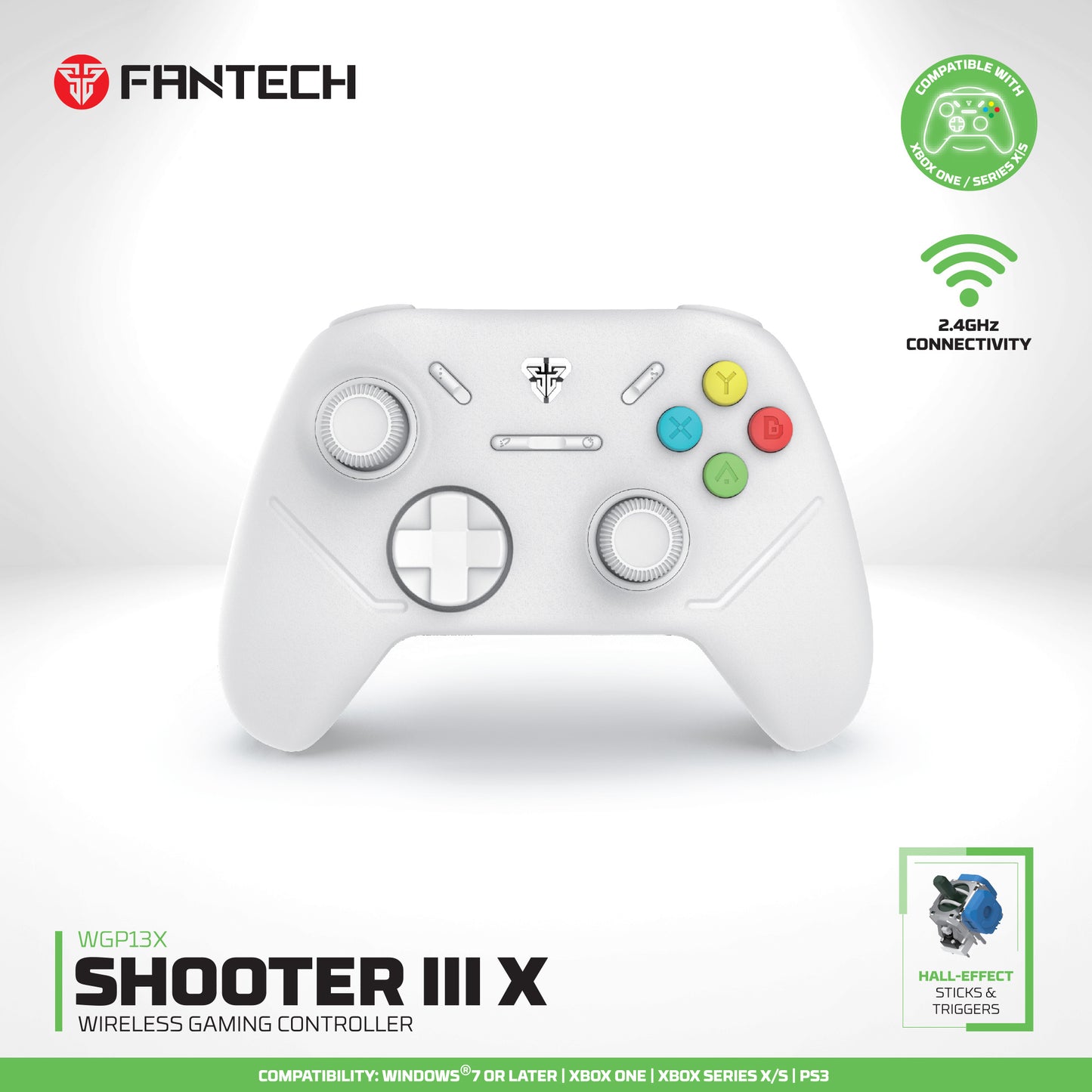 Fantech Shooter III X WGP13X Wireless Gamepad Hall Effect PC Xbox PS3